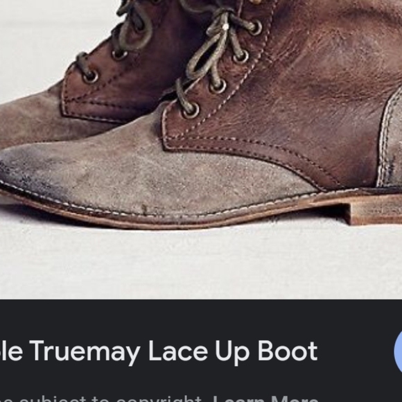 Free People Truemay Distressed Factory Worn Lace Up Short Boots 38 - Picture 4 of 16